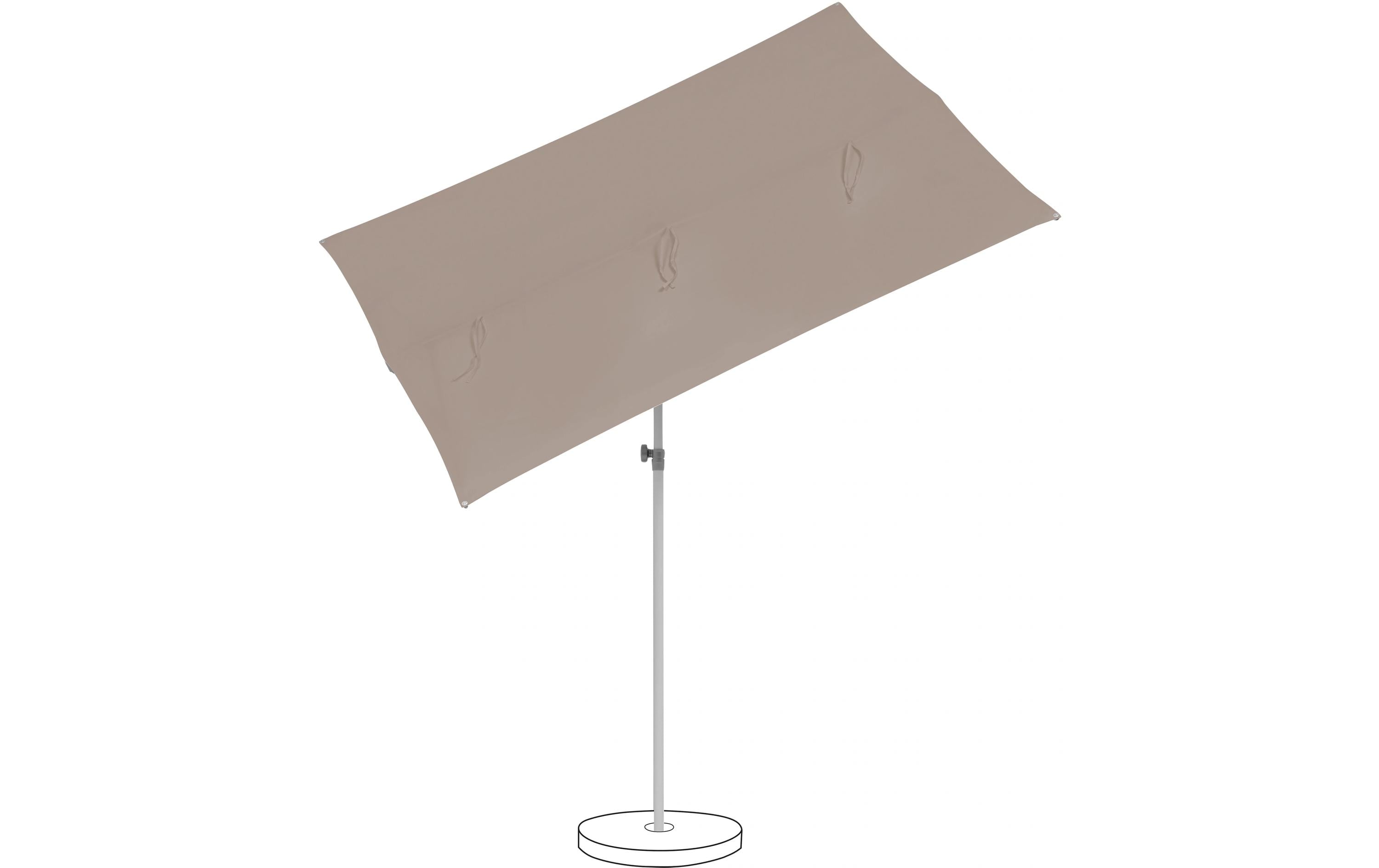 Suncomfort by Glatz Sonnenschirm Flex Roof 195 x 140 cm, Light Taupe