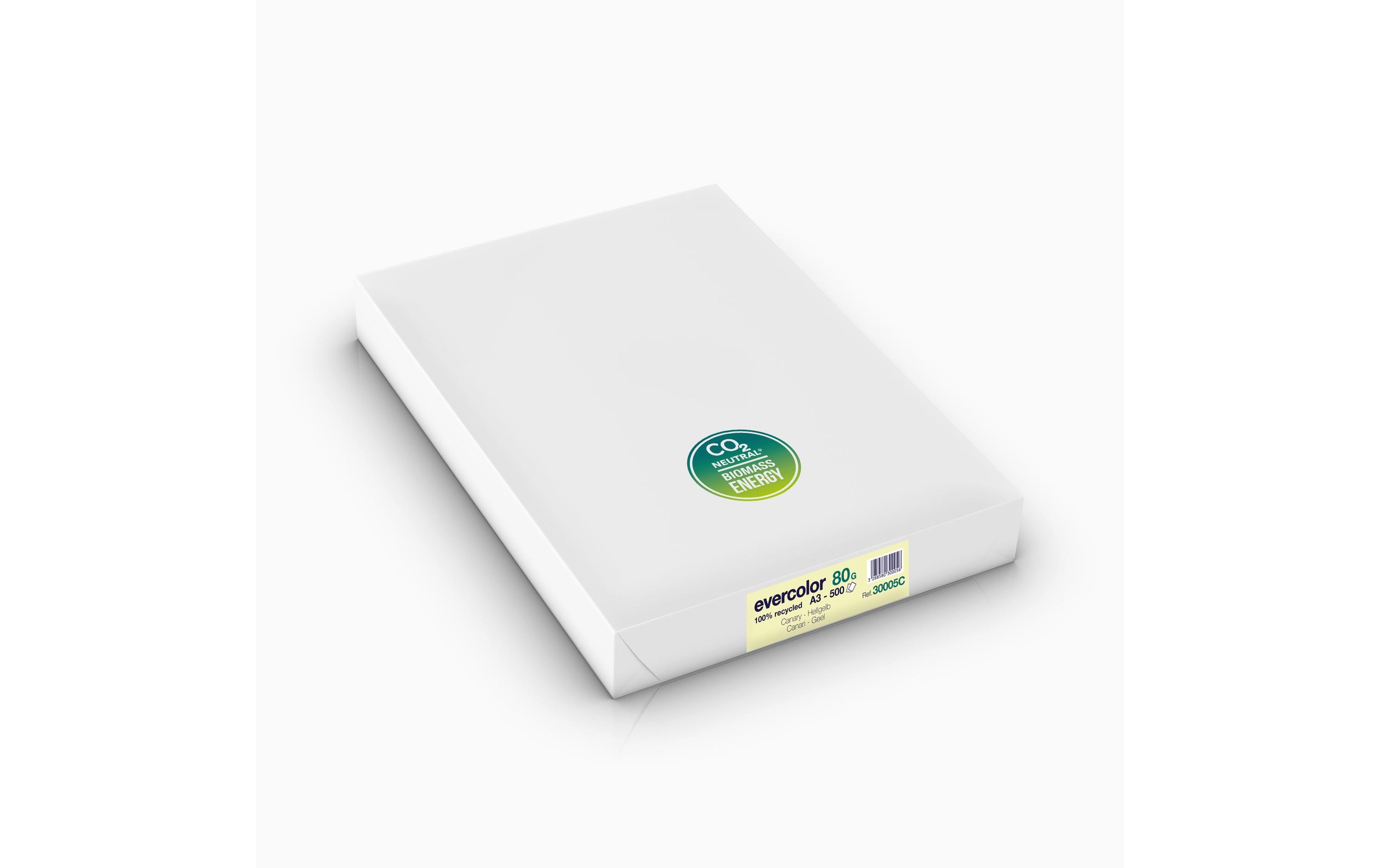 Clairefontaine Kopierpapier Evercolor A3, Hellgelb, 80 g/m²,500 Blatt Clairefontaine Kopierpapier Evercolor A3, Hellgelb, 80 g/m²,500 Blatt