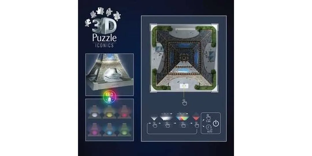 Ravensburger 3D Puzzle Iconics La Tour Eiffel with Light