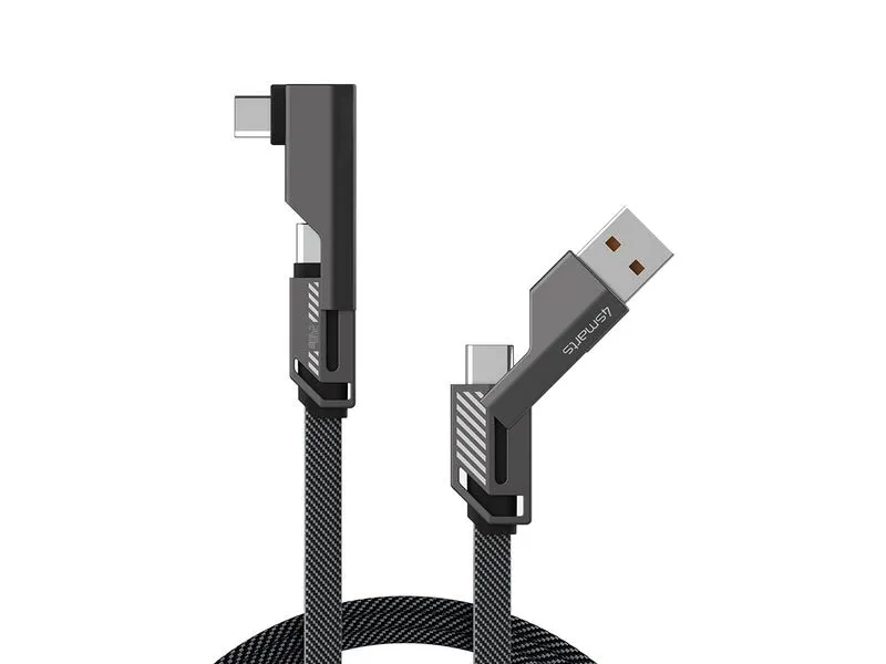 4smarts ComboCord Flat Right Angle 240W USB A/USB C - USB C 1.5 m 4smarts ComboCord Flat Right Angle 240W USB A/USB C - USB C 1.5 m