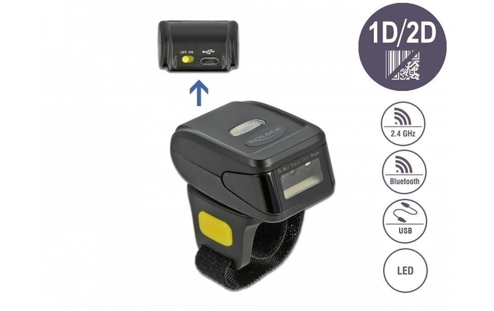 Delock Barcode Scanner Fingerring 90508 – 1D / 2D Delock Barcode Scanner Fingerring 90508 – 1D / 2D