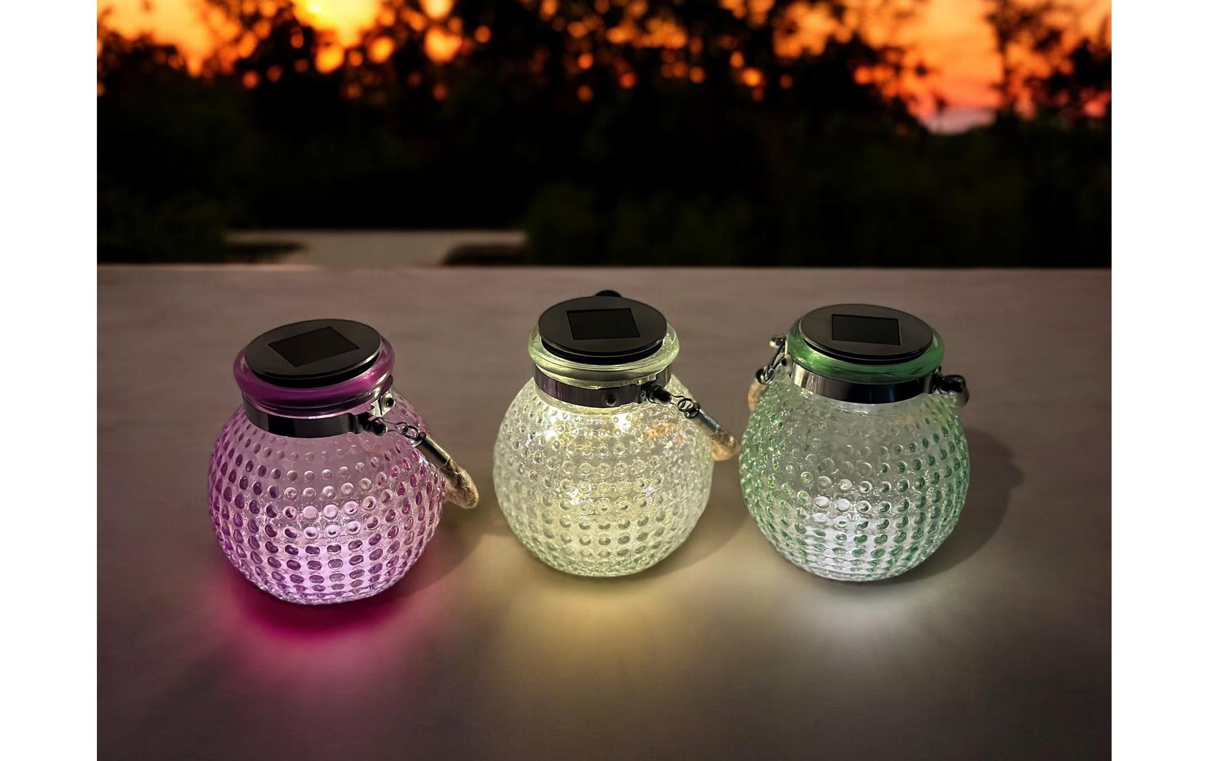 Dameco Windlicht Solar Glas 3er Set Dameco Windlicht Solar Glas 3er Set