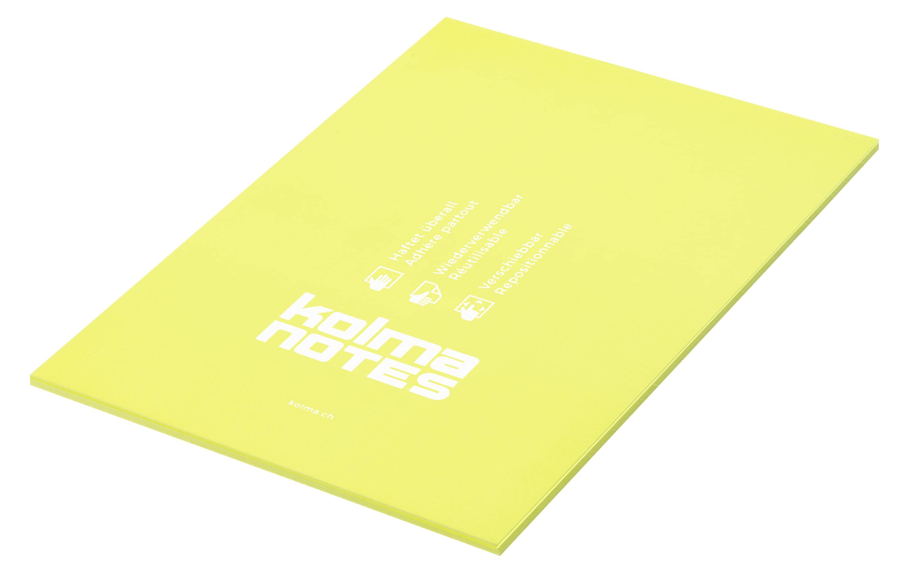 Kolma Notizzettel NOTES A5 Gelb, 50 Blatt
