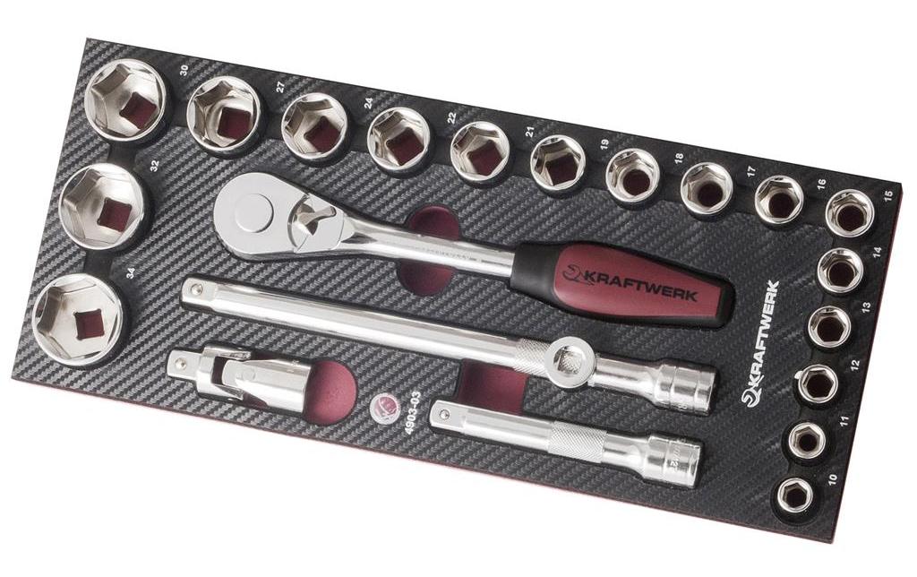 Kraftwerk Steckschlüssel-Set EVA3 1/2 22-teilig Kraftwerk Steckschlüssel-Set EVA3 1/2 22-teilig