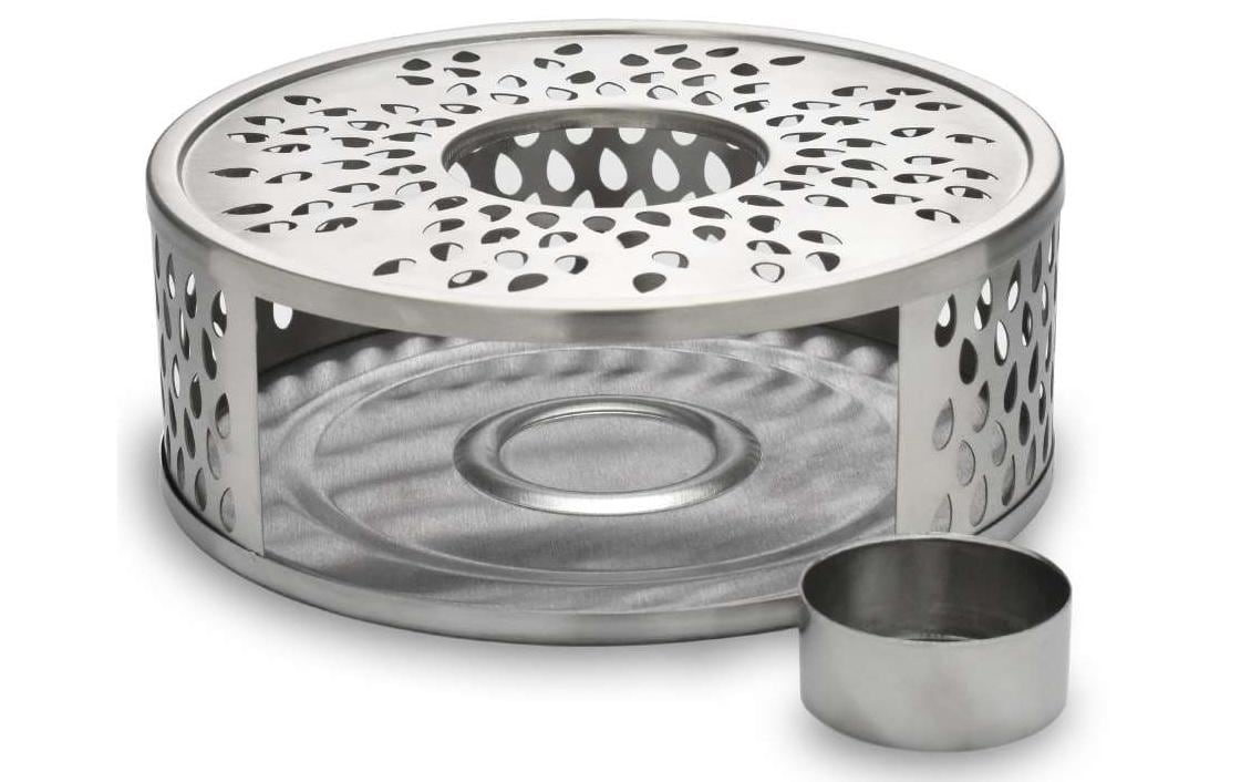 Creano Stövchen Leaf Silber