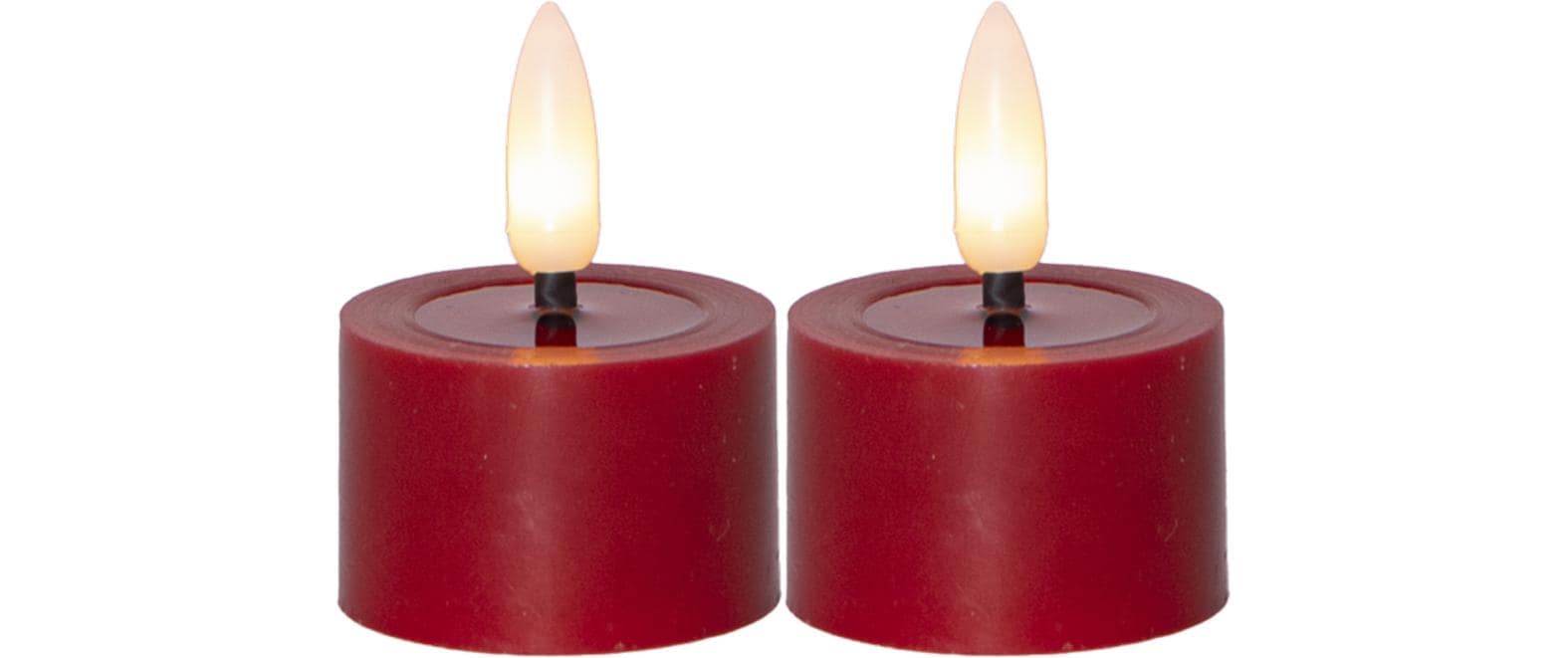 Star Trading LED Teelichter Set 2 Pack Flow 5 cm – rot