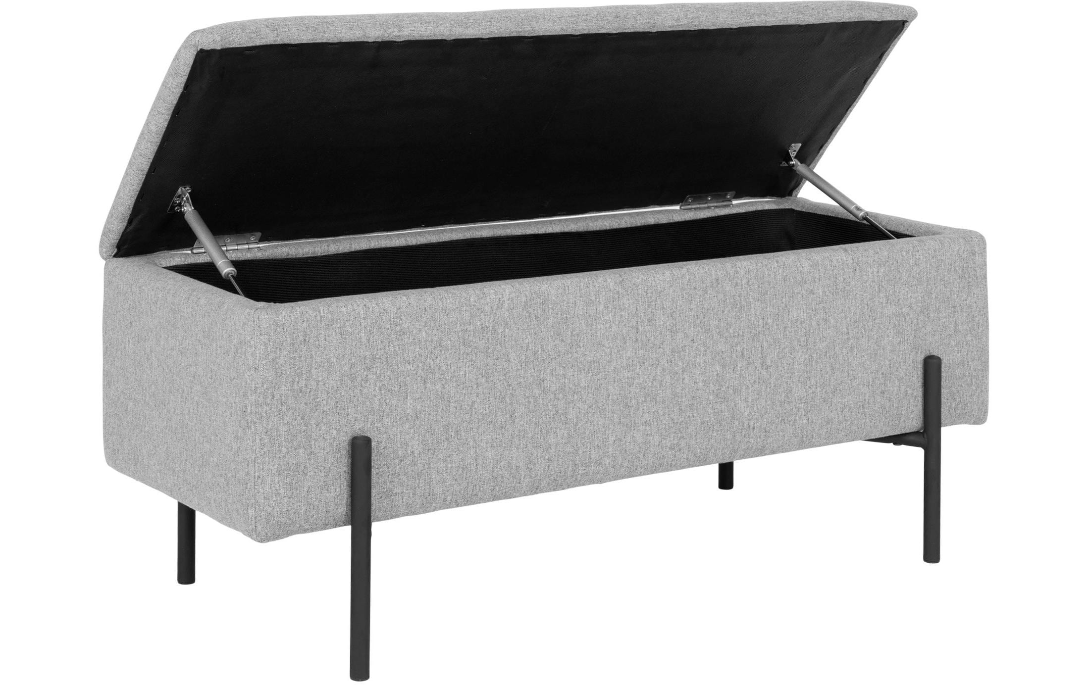 House Nordic Sitztruhe Watford 36.5 x 95 x 46 cm, Hellgrau