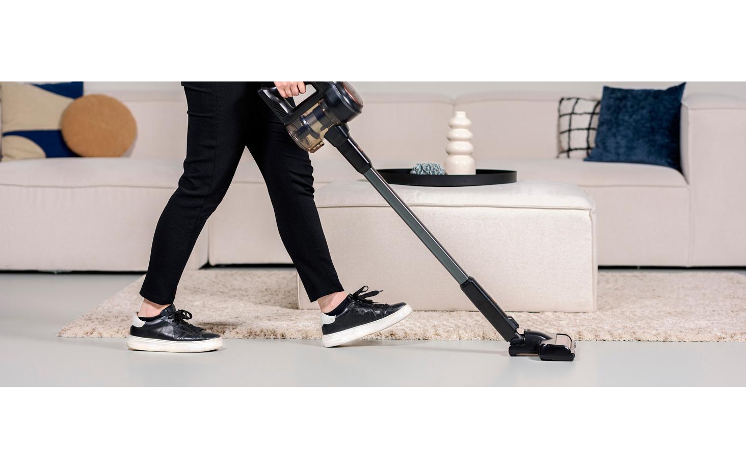 Princess Akku-Hand- und Stielsauger Schwarz/Silber