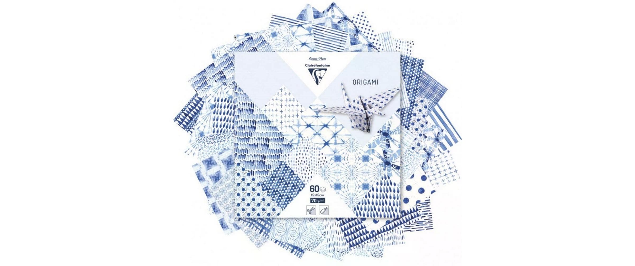 Clairefontaine Bastelpapier Origami Papier Shibori, 60 Blatt Clairefontaine Bastelpapier Origami Papier Shibori, 60 Blatt
