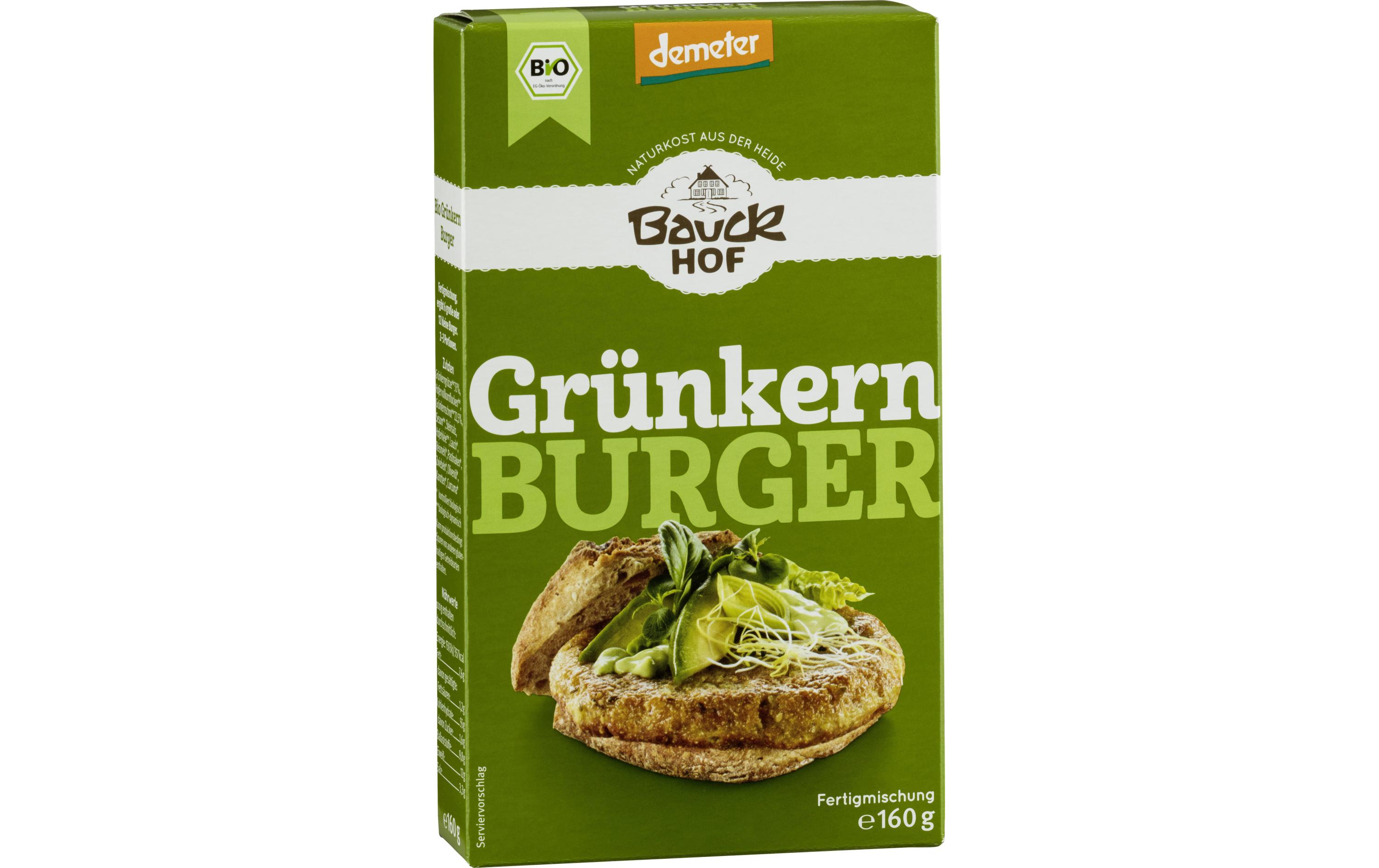 Bauck Mühle Bio Demeter Burger Grünkern 160 g Bauck Mühle Bio Demeter Burger Grünkern 160 g