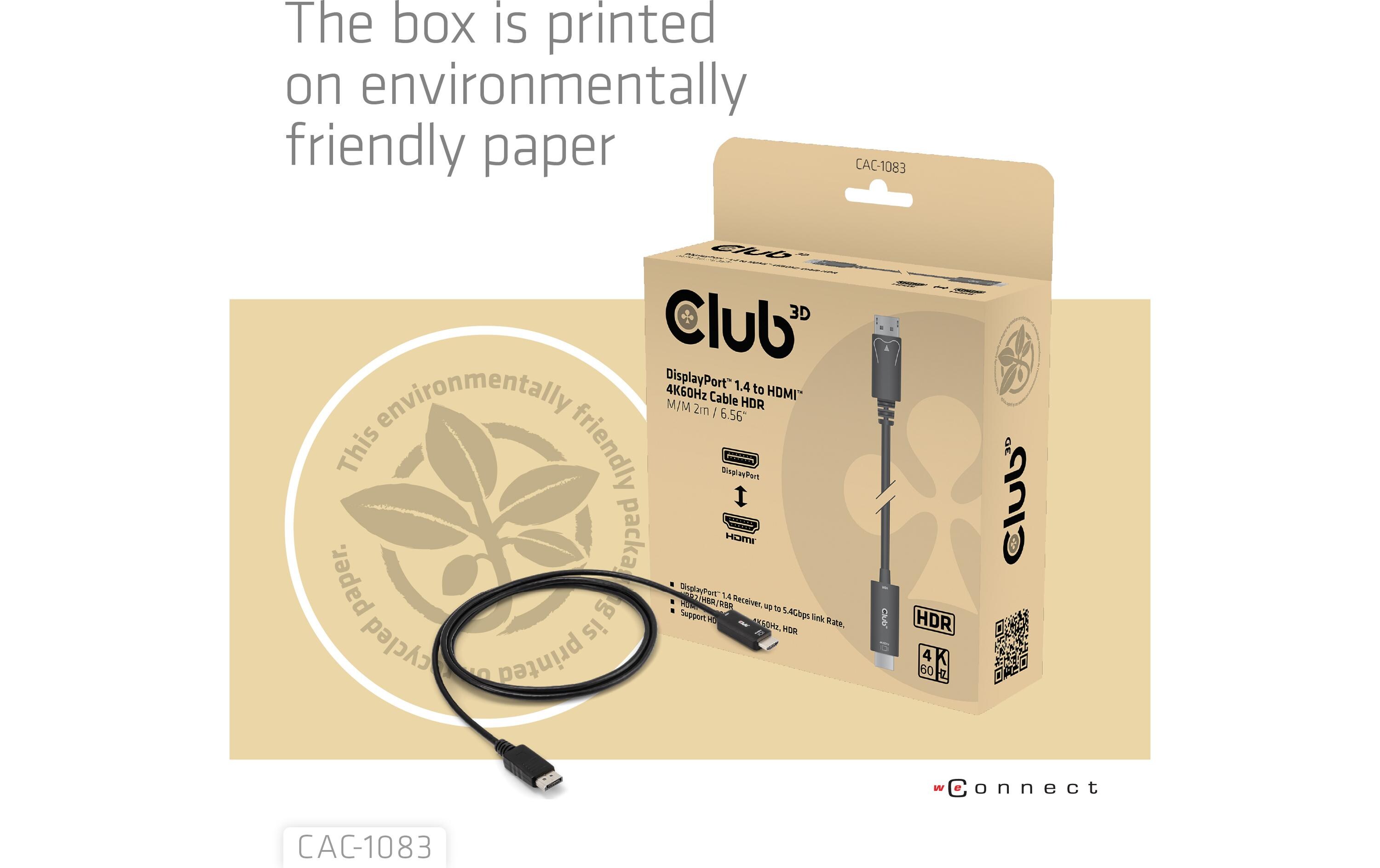 Club 3D Kabel CAC-1083 DisplayPort - HDMI, 2 m