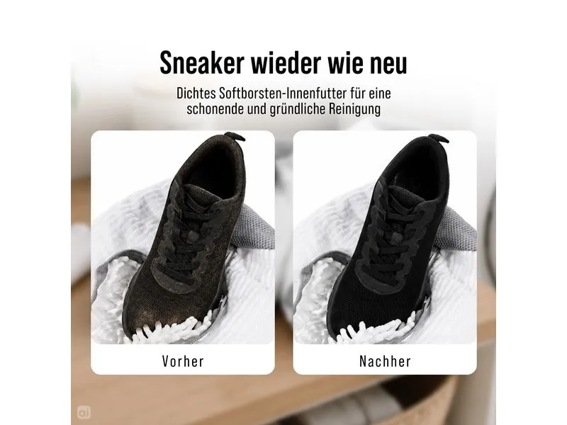 COCON Schuhwaschbeutel, 2er Set, Weiss/Grau