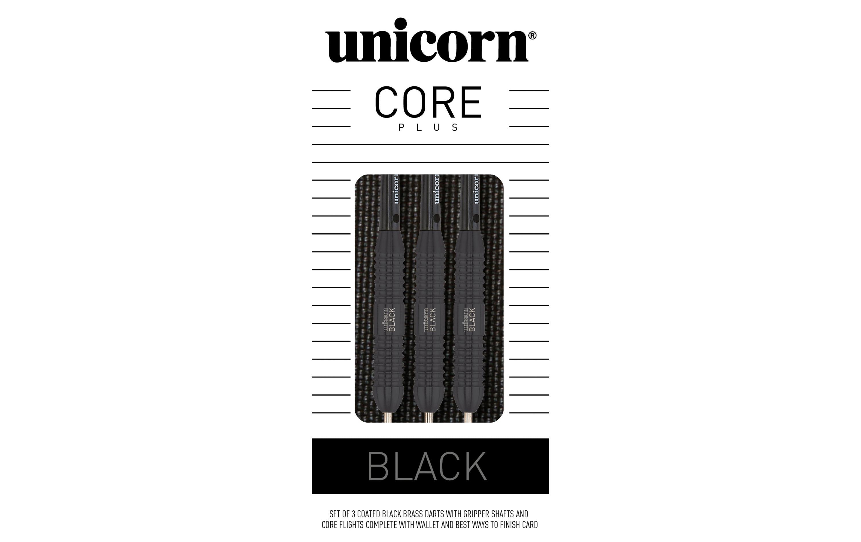 Unicorn Dartpfeile Core Plus Win Black Brass Unicorn Dartpfeile Core Plus Win Black Brass