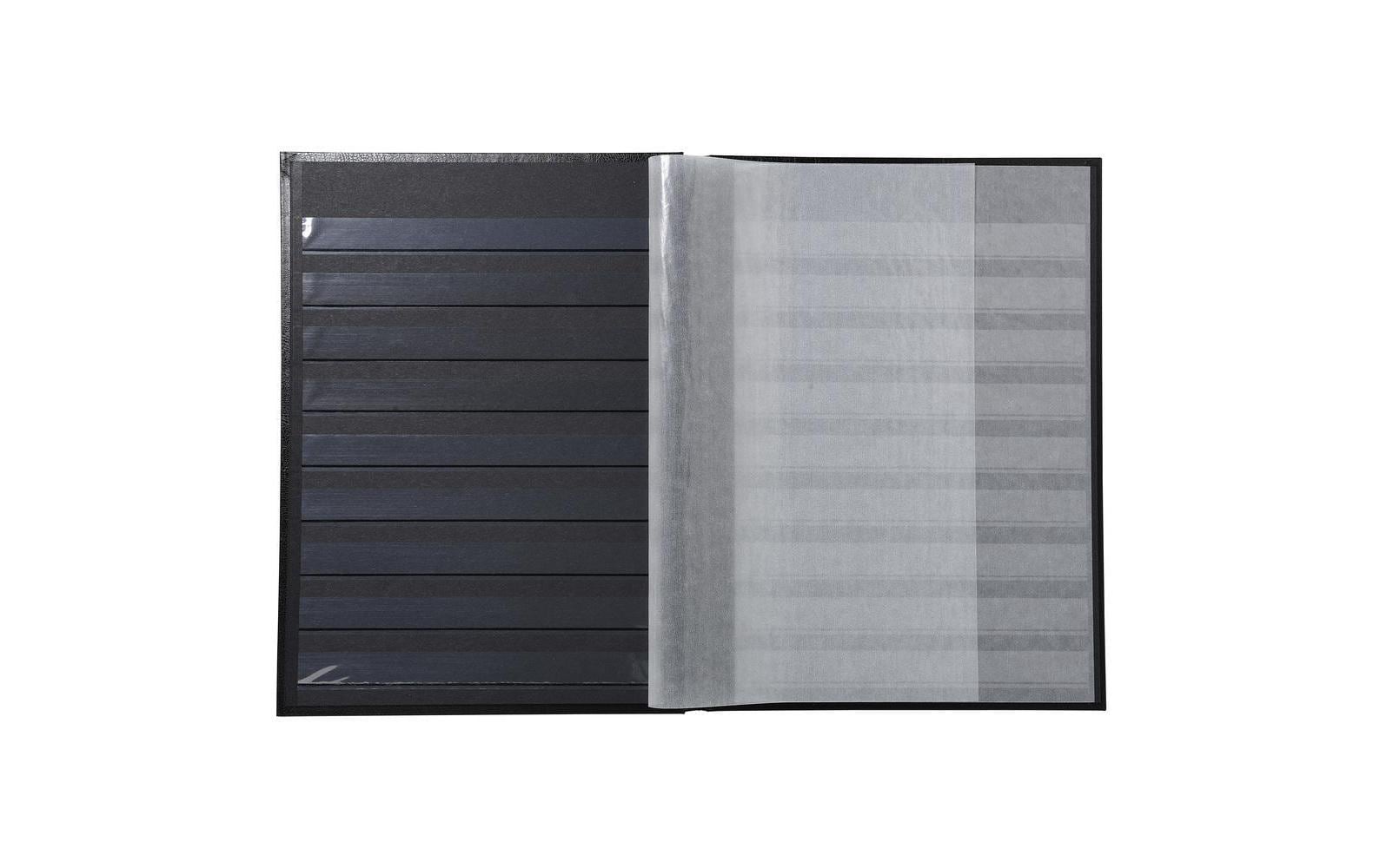 Exacompta Sammelalbum Briefmarken, 16.5 x 22.5 cm, 16 Seiten, Schwarz