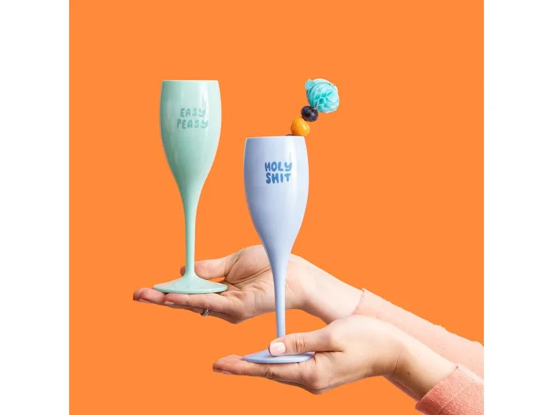 Koziol Sektglas Color Up 100 ml, 4 Stück, Mehrfarbig