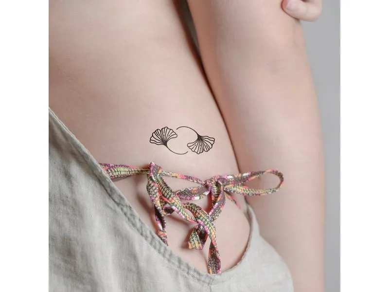 minink Tattoo Ginkgo-Duo Grösse: M (3.5 cm x 6.0 cm)