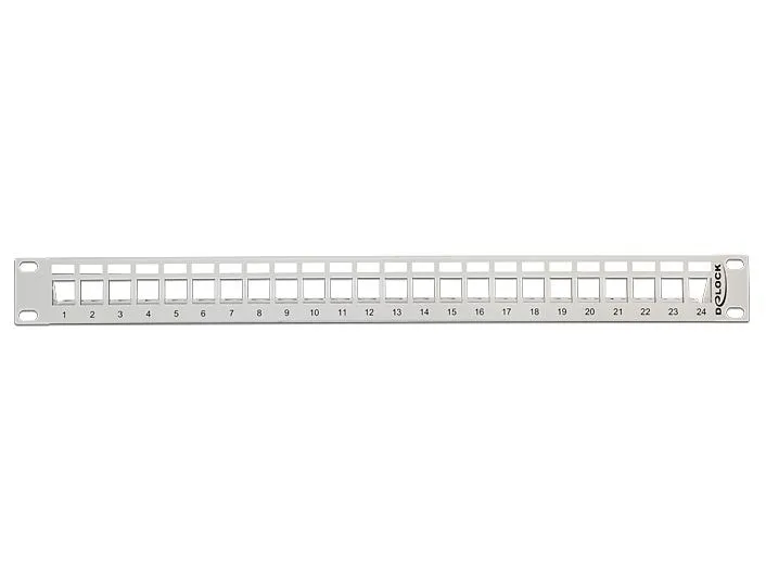Delock Patchpanel 19 24 Port grau Einbau/19 Rack Delock Patchpanel 19 24 Port grau Einbau/19 Rack