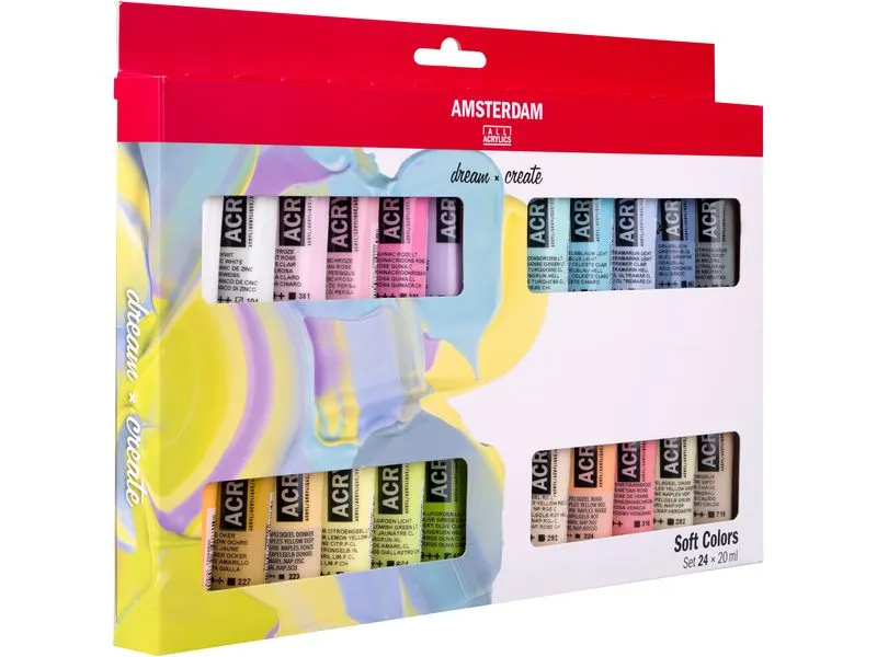 Amsterdam Acrylfarbe Set Soft Colors 24 Tuben à 20 ml Amsterdam Acrylfarbe Set Soft Colors 24 Tuben à 20 ml