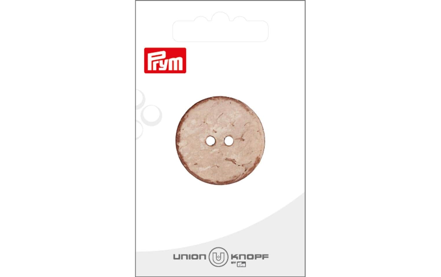 Prym Union Knopf Knöpfe Kokosnuss 30 mm, 1 Stück, Hellbraun