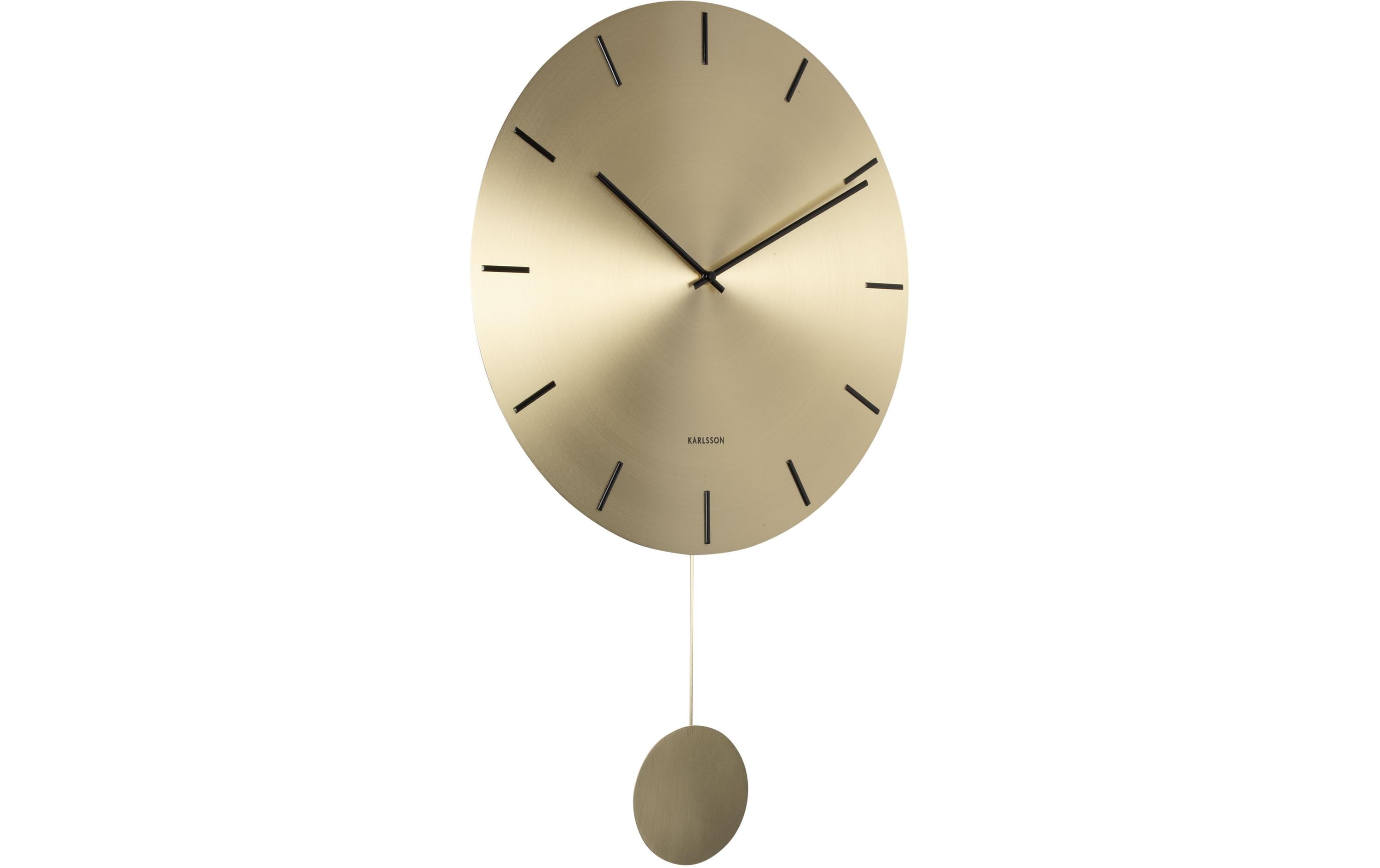 KARLSSON Wanduhr Impressive Pendulum Ø 47 cm, Gold