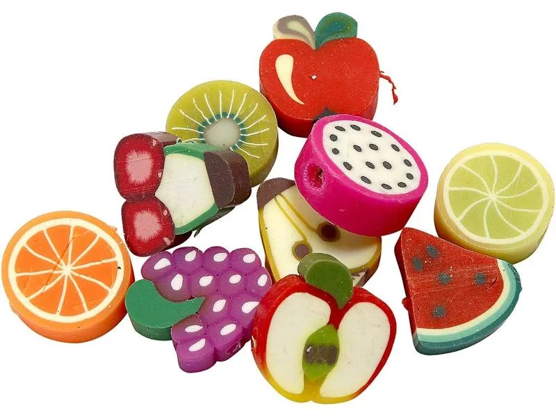 Creativ Company Perlen Ton Figurperlen 60 Stück, Frucht Creativ Company Perlen Ton Figurperlen 60 Stück, Frucht