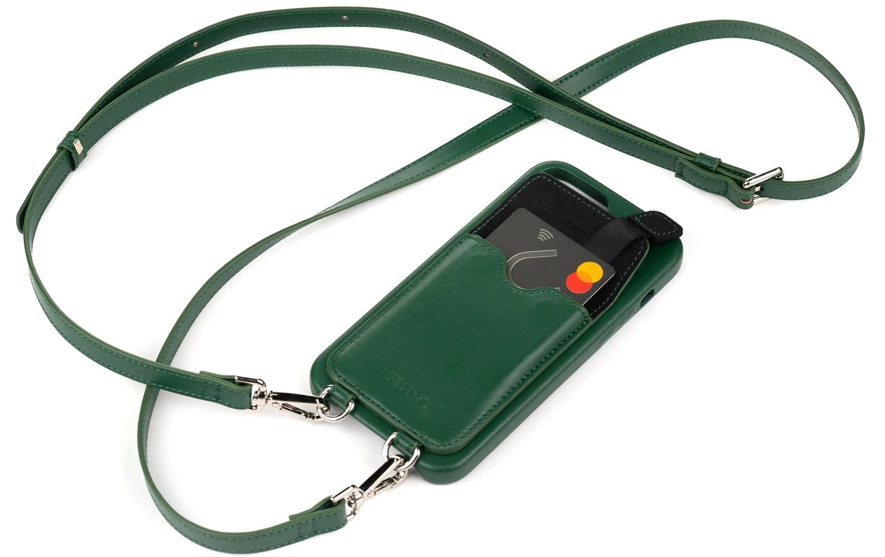 Urbany's Necklace Case Handekette+ iPhone 15 Pro Racing Green