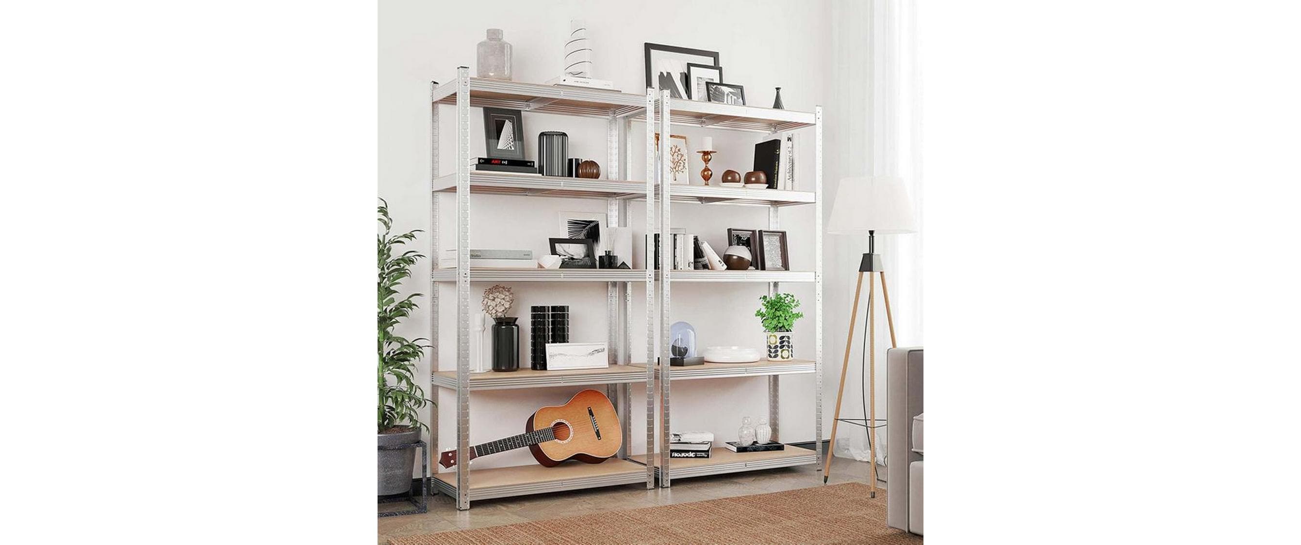 Songmics Regal 2 Stück, Silber