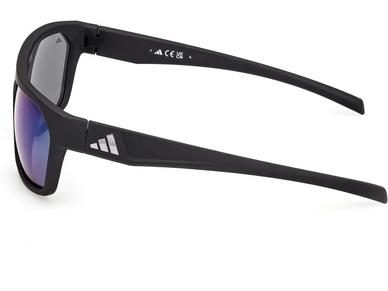 adidas ES0004 Sport Sonnenbrille Matte Black, Green