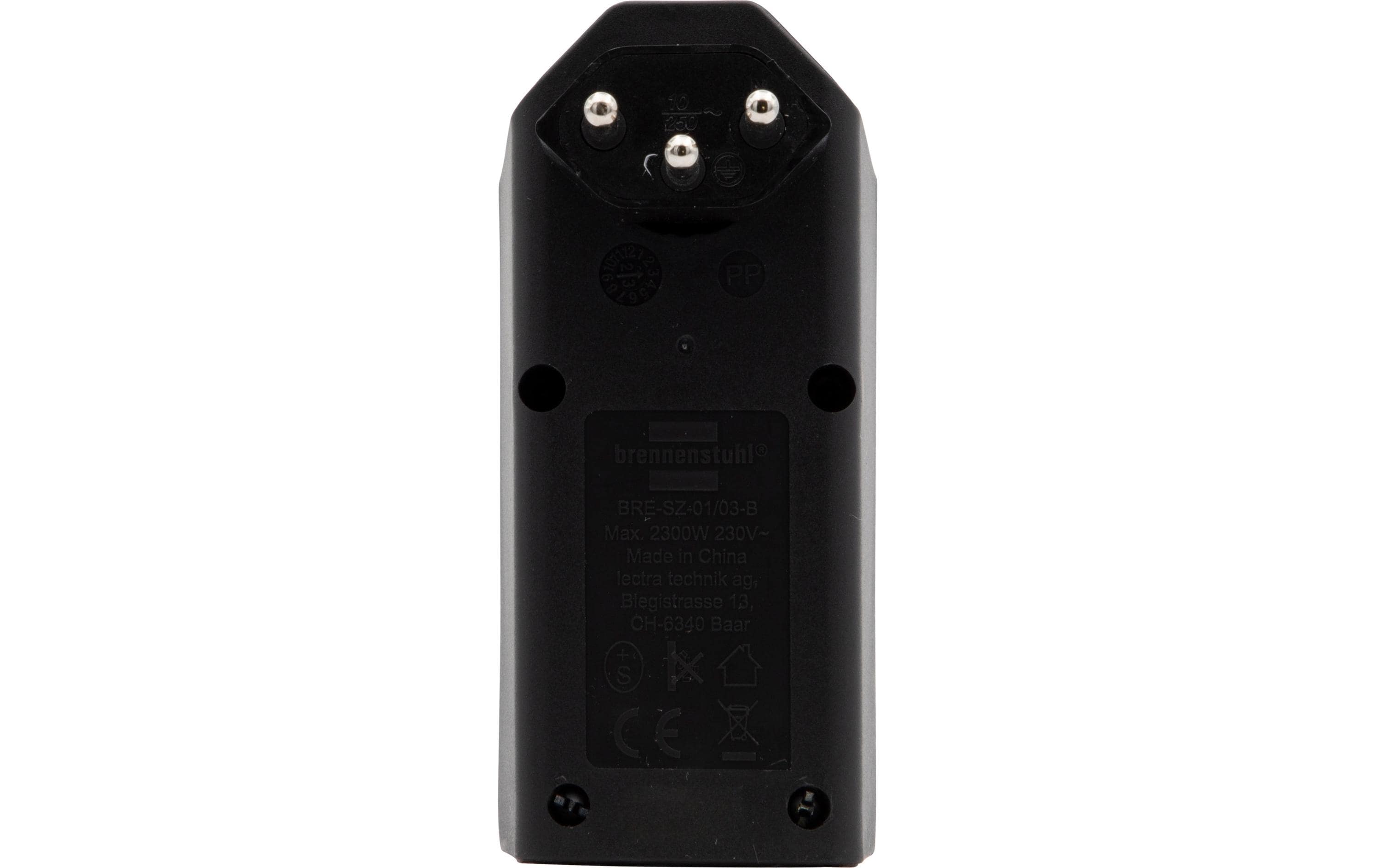 Brennenstuhl Abzweigstecker 3 x T13, 300° drehbar, Schwarz