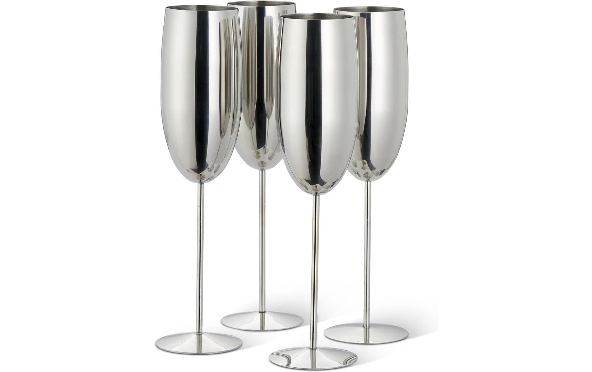Oak & Steel Sektglas 285 ml, 4 Stück, Silber