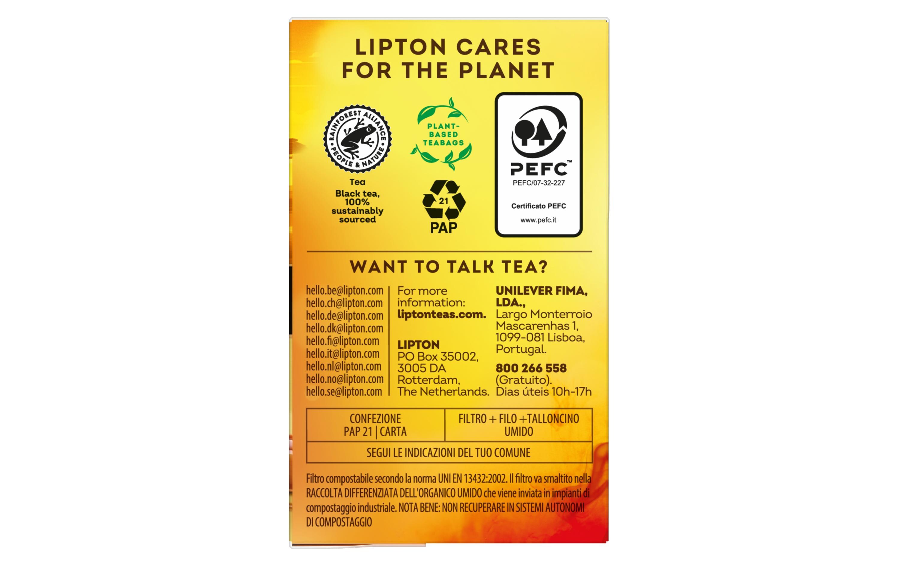 Lipton Teebeutel Schwarztee Vanilla Caramel 20 Stück