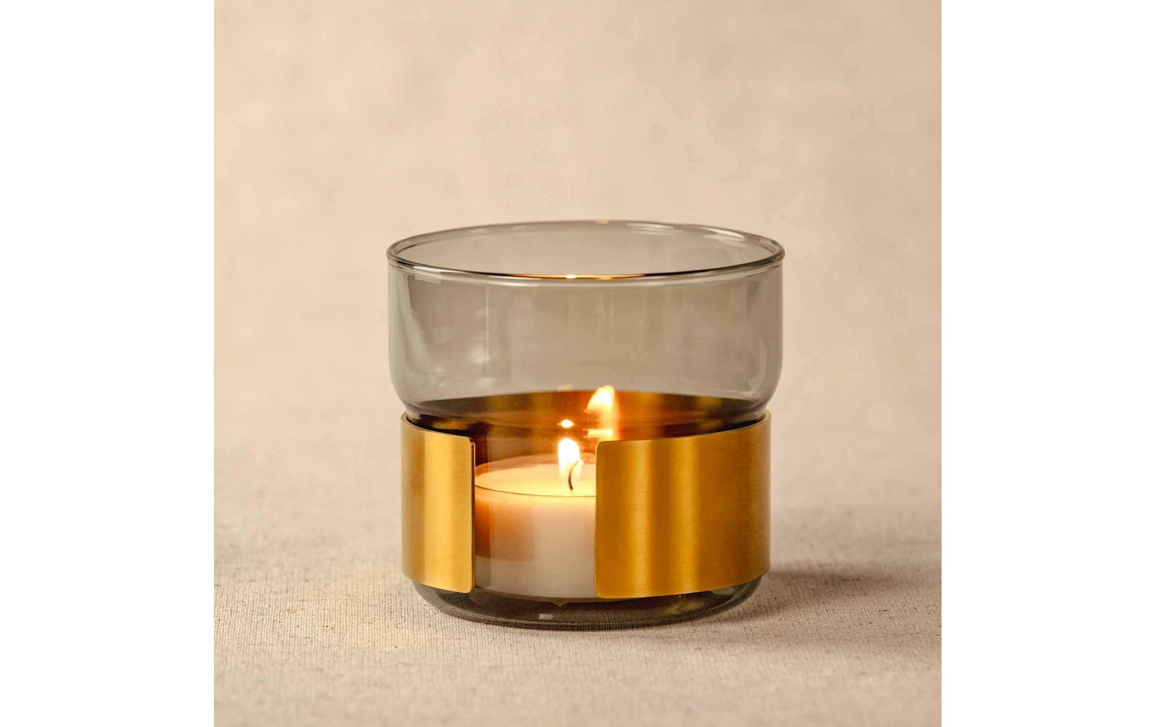 Leonardo Tischlicht Silenzio 19 cm, Gold/Transparent