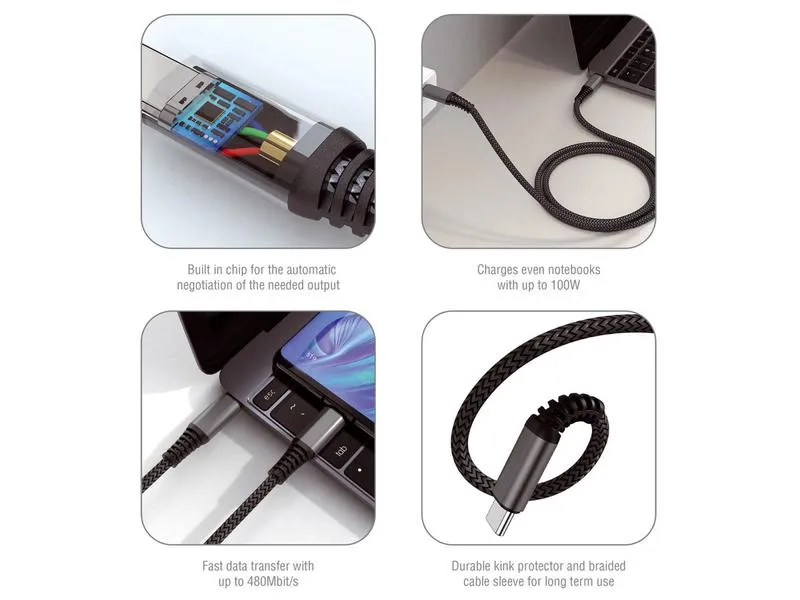4smarts USB 2.0-Kabel Daten- und Ladekabel USB C - USB C 3 m 4smarts USB 2.0-Kabel Daten- und Ladekabel USB C - USB C 3 m