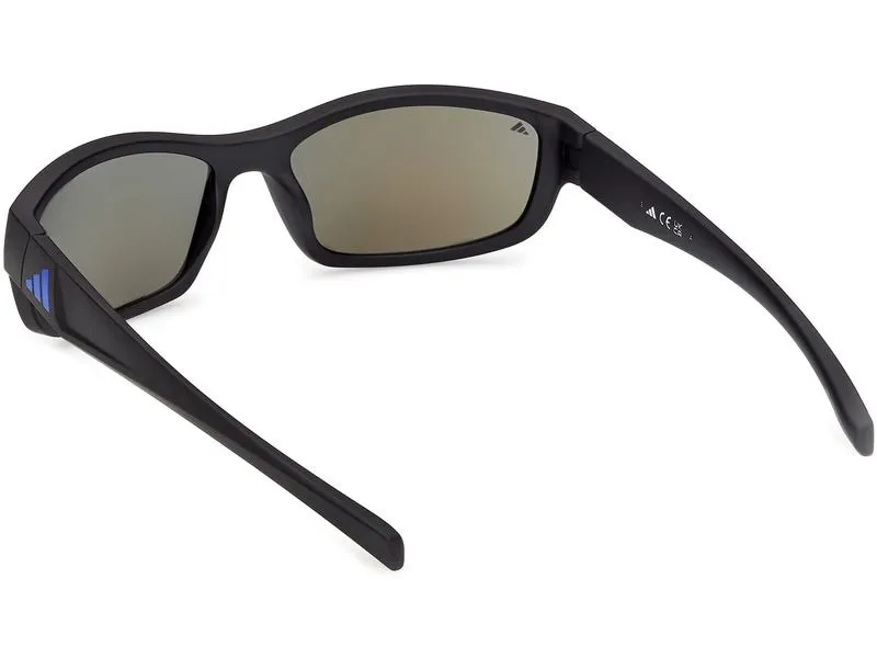adidas ES0005 Sport Sonnenbrille Matte Black, Blue Mirror adidas ES0005 Sport Sonnenbrille Matte Black, Blue Mirror