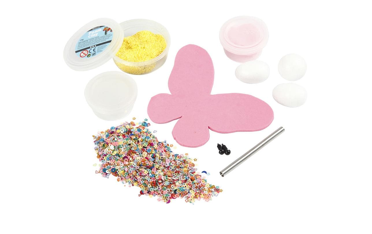 Creativ Company Modellier-Set Silk / Foam Clay Schmetterling, 1 Set