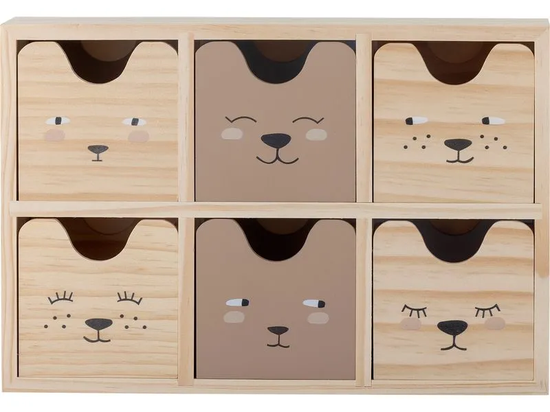 Bloomingville Setzkasten Calle 27 x 18 x 8 cm, Natur Bloomingville Setzkasten Calle 27 x 18 x 8 cm, Natur