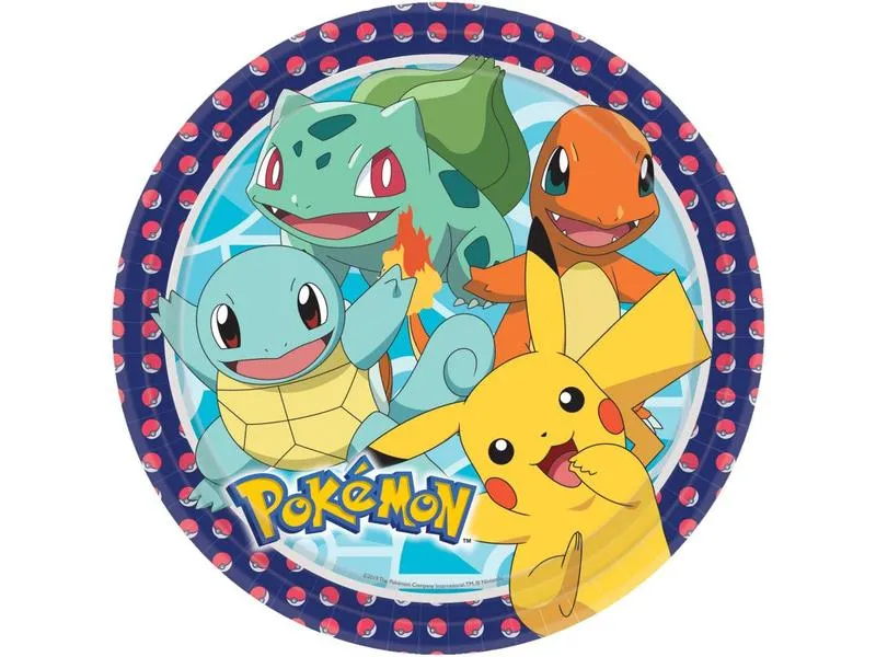 Amscan Einwegteller Pokemon 8 Stück