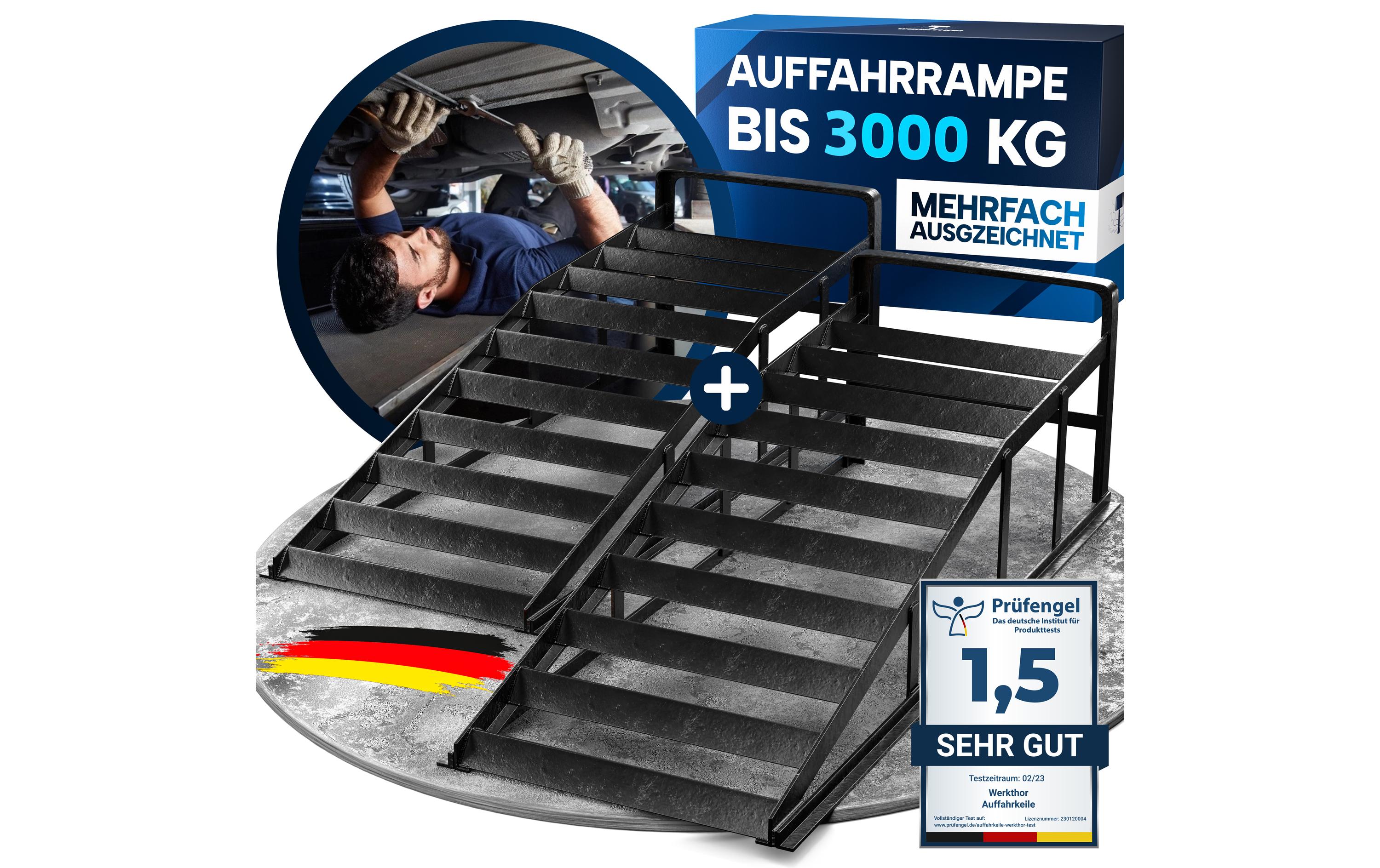 Werkthor Auffahrrampe KFZ Metall Set 3000 kg Werkthor Auffahrrampe KFZ Metall Set 3000 kg