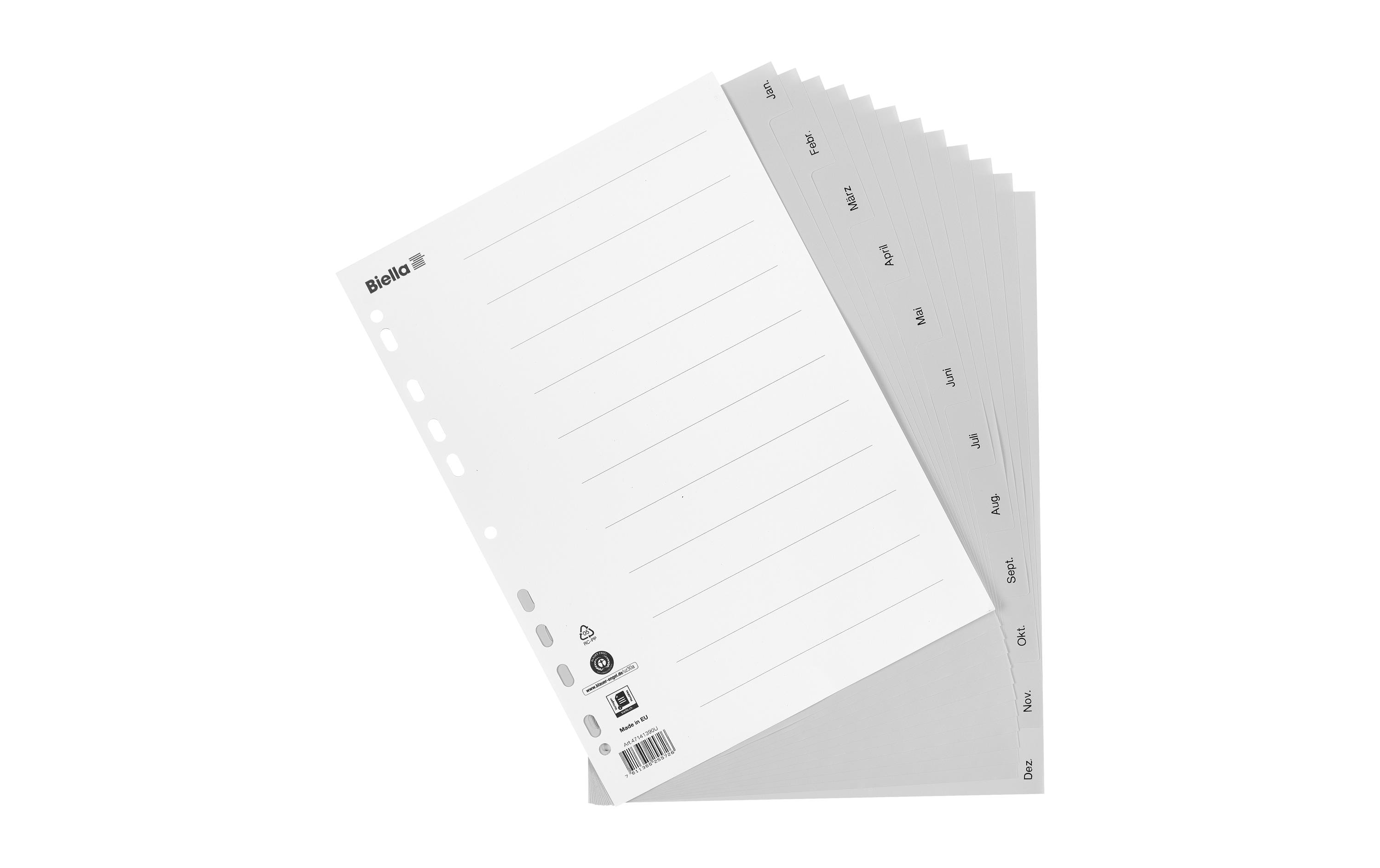 Biella Register A4 Januar-Dezember