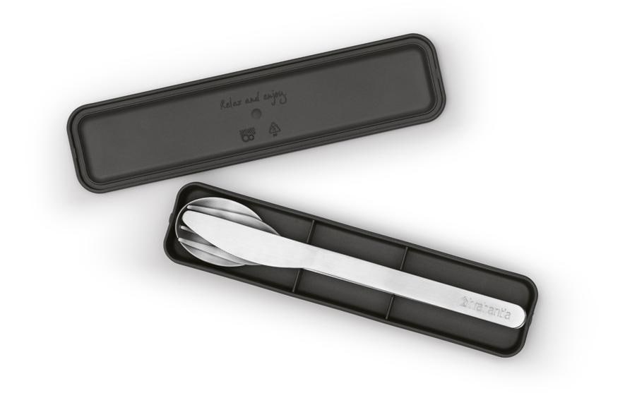 Brabantia Besteck-Set to go Make & Take 3-teilig, Silber