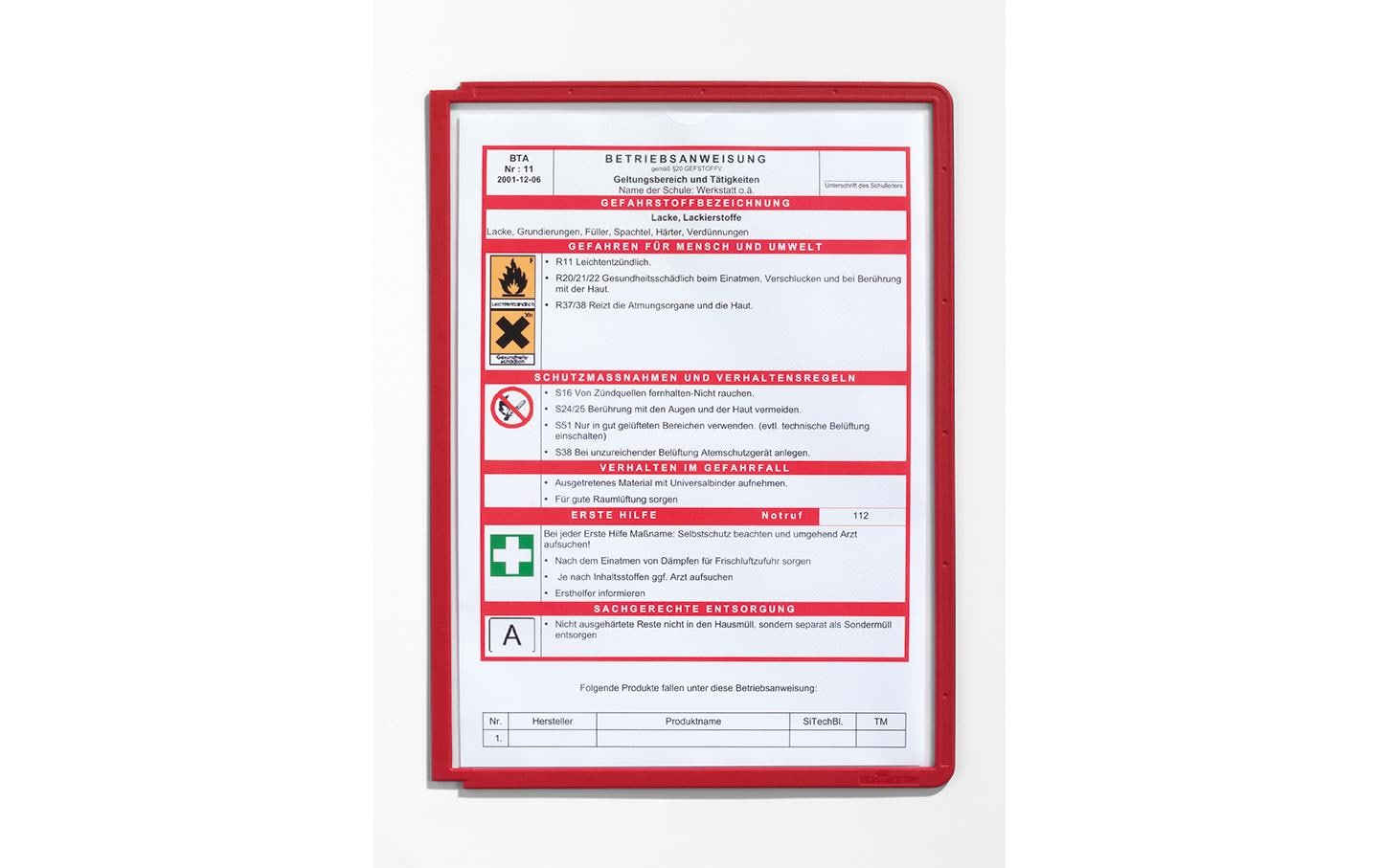 DURABLE Dokumentenhalter Sherpa Rot, 5 Stück DURABLE Dokumentenhalter Sherpa Rot, 5 Stück