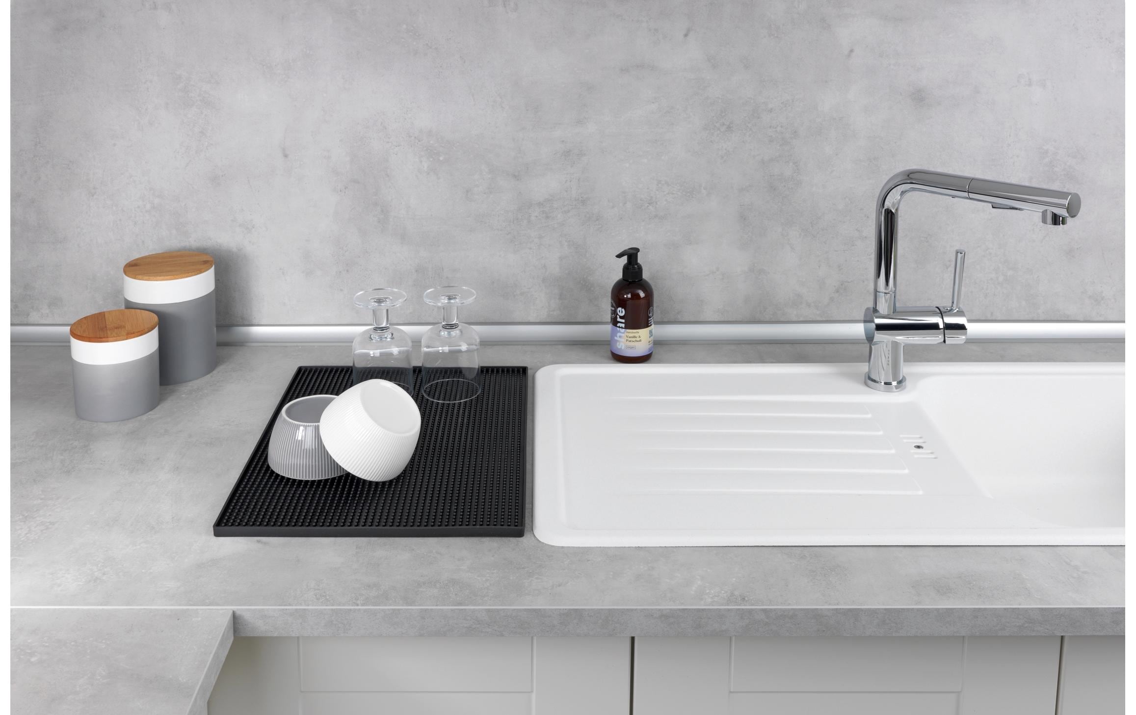 Wenko Abtropfmatte Maxi 40 x 30 cm, Schwarz