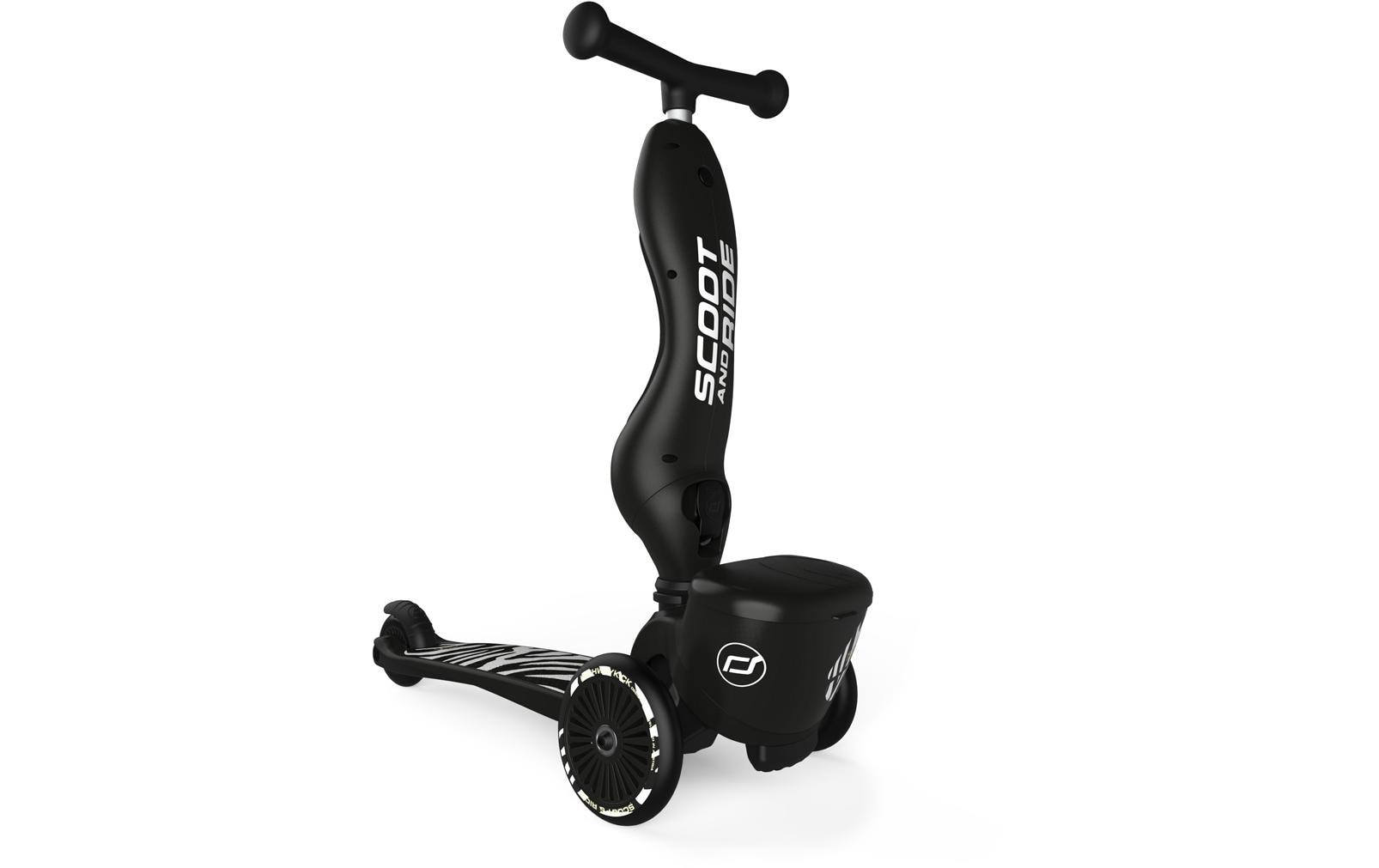 Scoot and Ride Scooter Zebra Schwarz