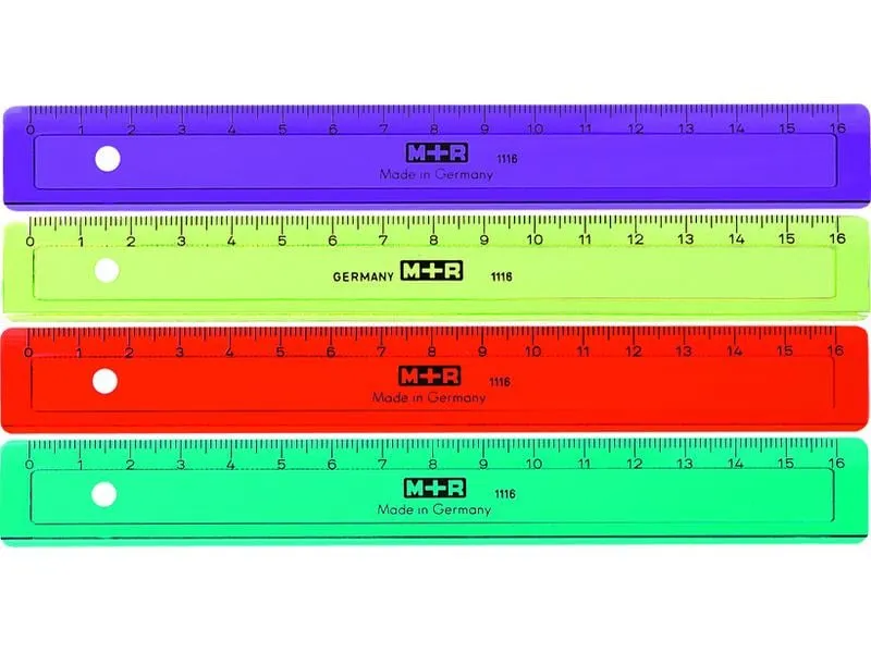 M+R Lineal Skala farbig 16 cm