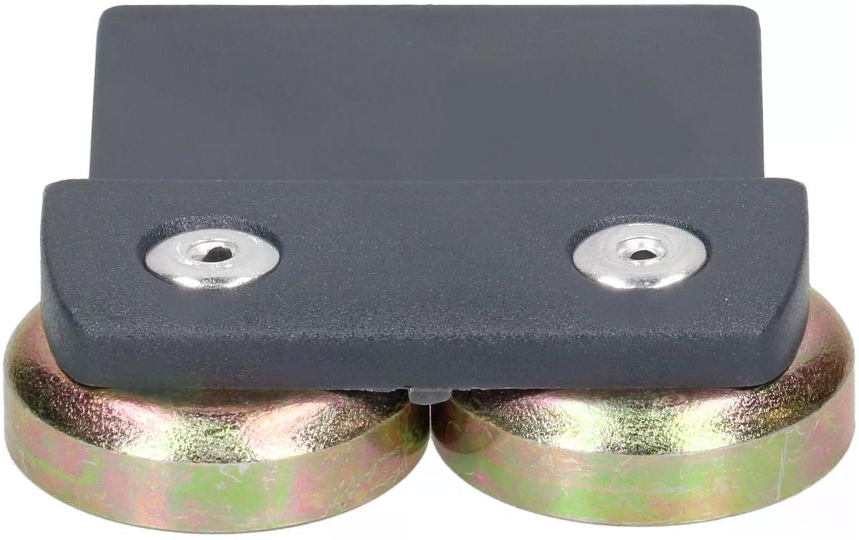 max connect Halterung mit Magnet, flach, CUBO, Anthrazit 2 Stück