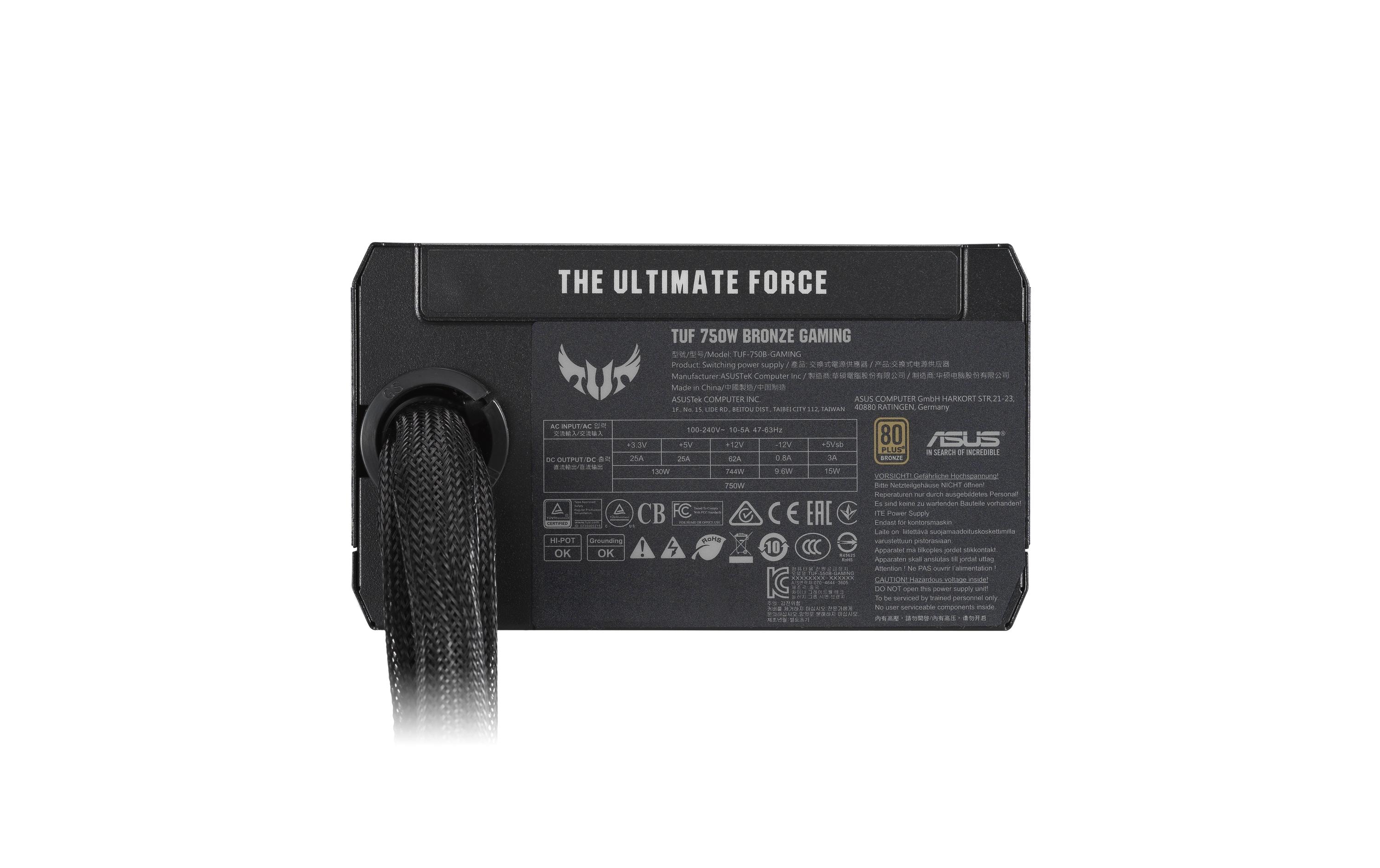 ASUS Netzteil TUF Gaming 750W Bronze 750 W ASUS Netzteil TUF Gaming 750W Bronze 750 W