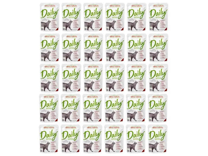Almo Nature Nassfutter Daily mit Ente und Huhn 30 x 70g Almo Nature Nassfutter Daily mit Ente und Huhn 30 x 70g
