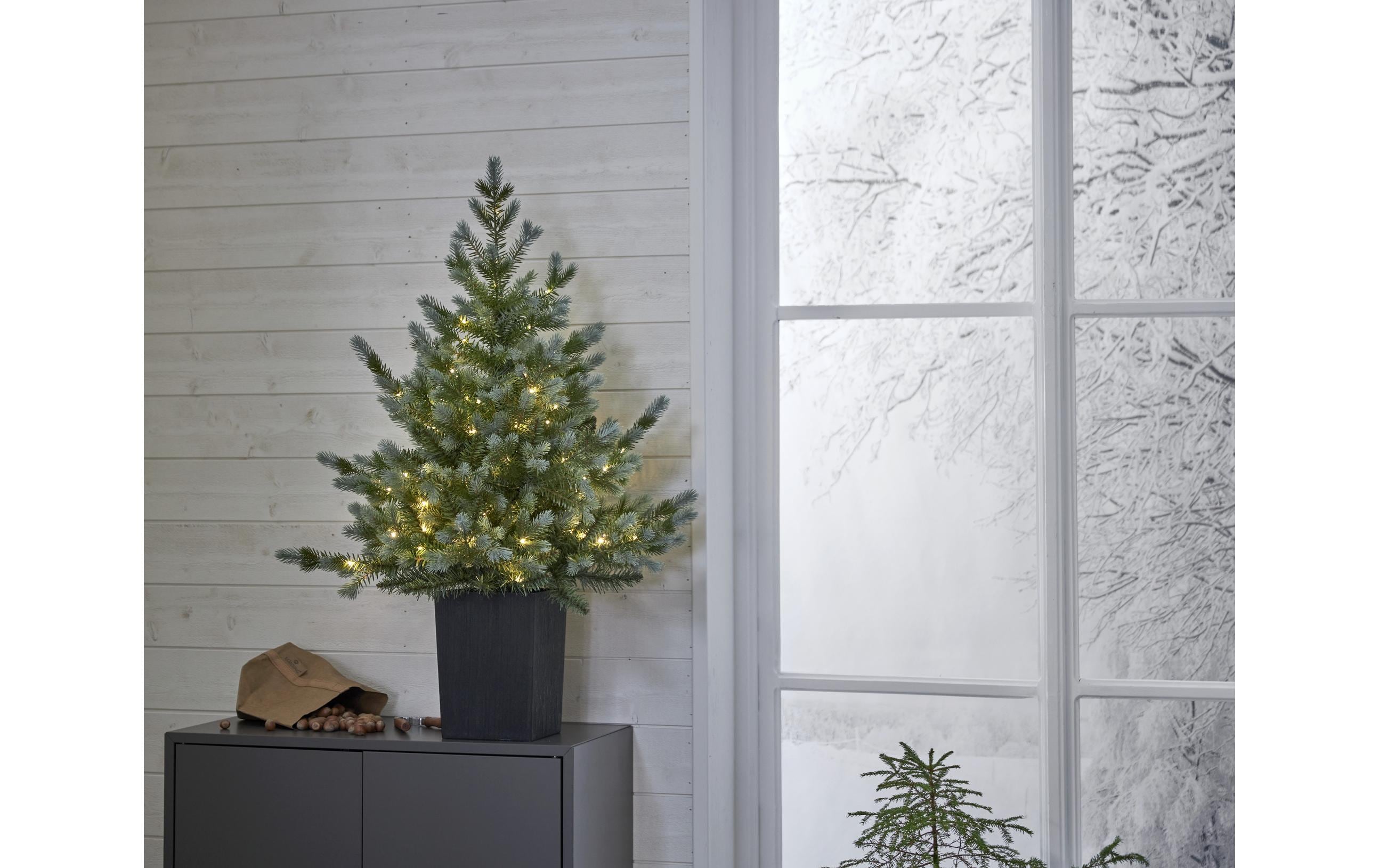 Star Trading Weihnachtsbaum LED Greyland M, 80 LEDs, 95 cm, Grün