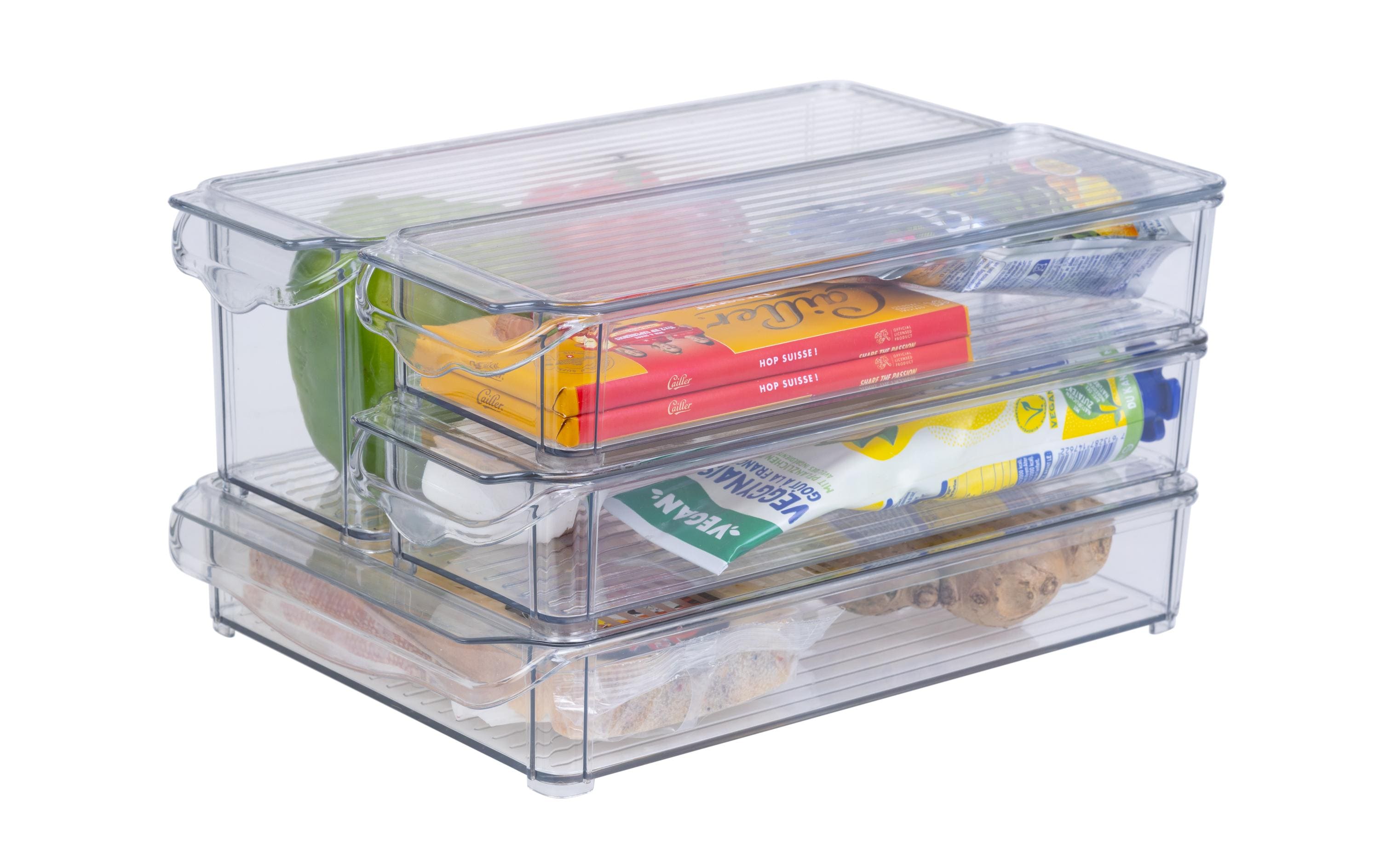 FTM Kühlschrankorganizer 4-teilig, Transparent