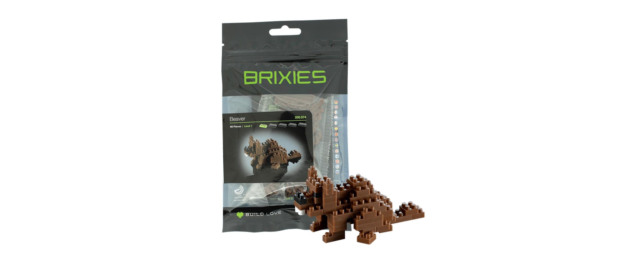 BRIXIES Bausteinmodell Biber aus 68 Bausteinen BRIXIES Bausteinmodell Biber aus 68 Bausteinen
